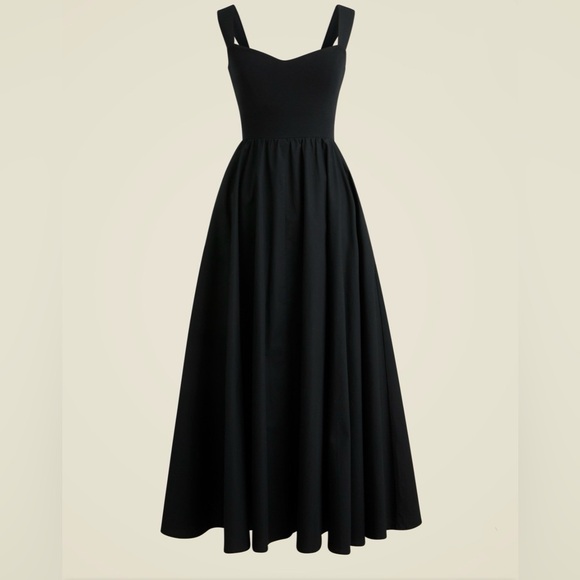 J. Crew Dresses & Skirts - J. CREW SWEETHEART TANK DRESS POPLIN SKIRT BLACK SMALL